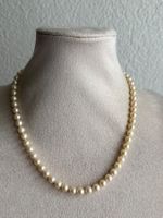Vintage echte Perlen Kette mit Gold Verschluss 750, 18K