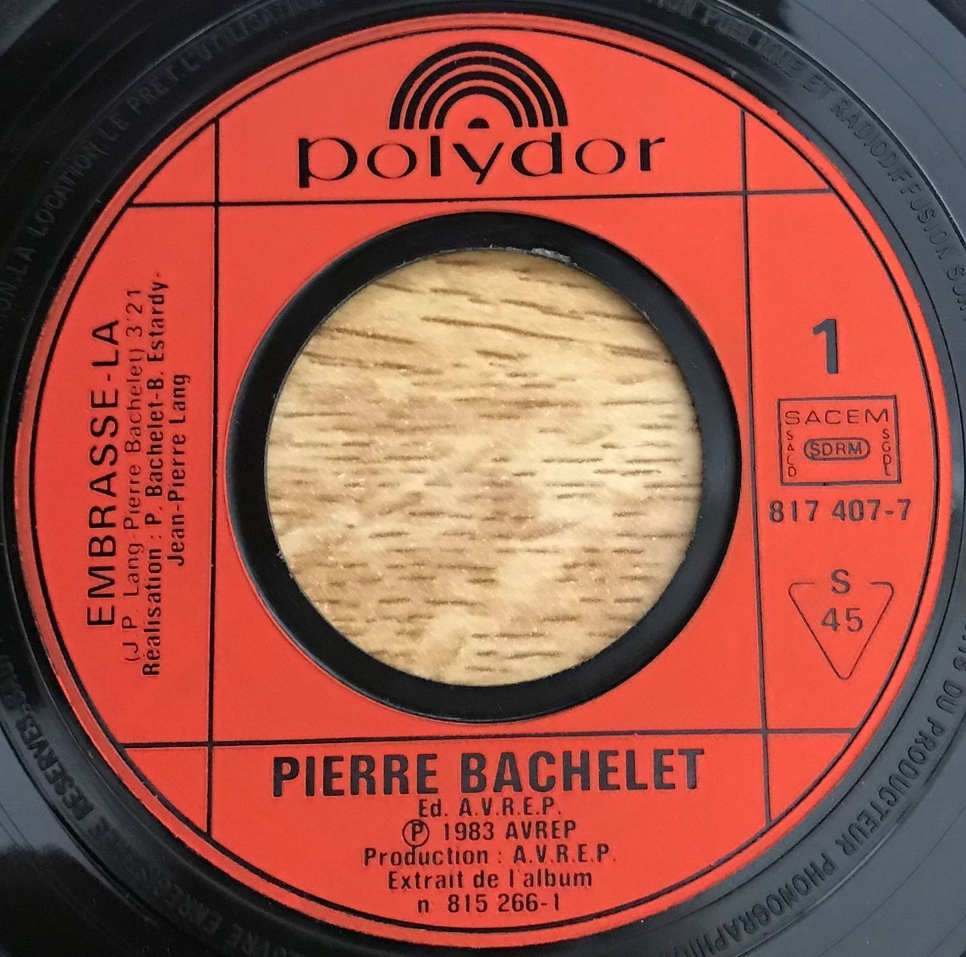 Vinyles: PIERRE BACHELET - EMBRASSE LA – D'occasion à Bussigny par vinyl-pas-cher 2