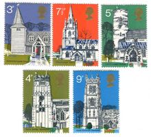 Briefmarken "Kirchen". England