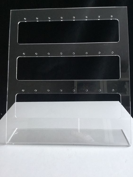 PIQIUQIU Acrylregal 3-stufig 30x20x15cm - Transparenter Stufenständer Für Kosmetik & Schmuck