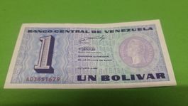 Venezuela 1 Bolivar Note, Vintage, Selten, Unzirkuliert 1989