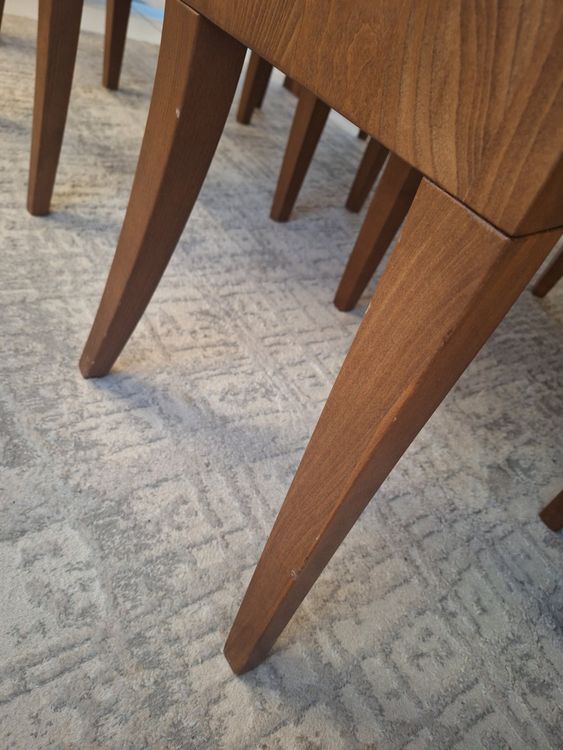 Esszimmerstühle 6 Stück Massivholz 7