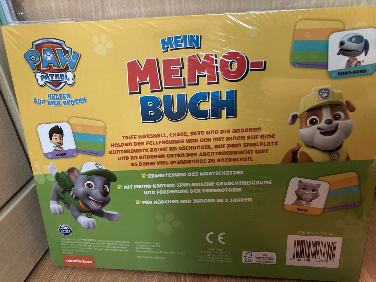 Libri: Paw Patrol Memo Buch – Nuovo e nell'imballaggio originale da Emmenbrücke venduto da JJ_89 1
