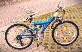 Tolles 24 Zoll Kinder City-Bike Leopard 8-13J.  21Gang blau