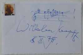 Wilhelm Kempff (1895-1991) Komponist  - Autogramm