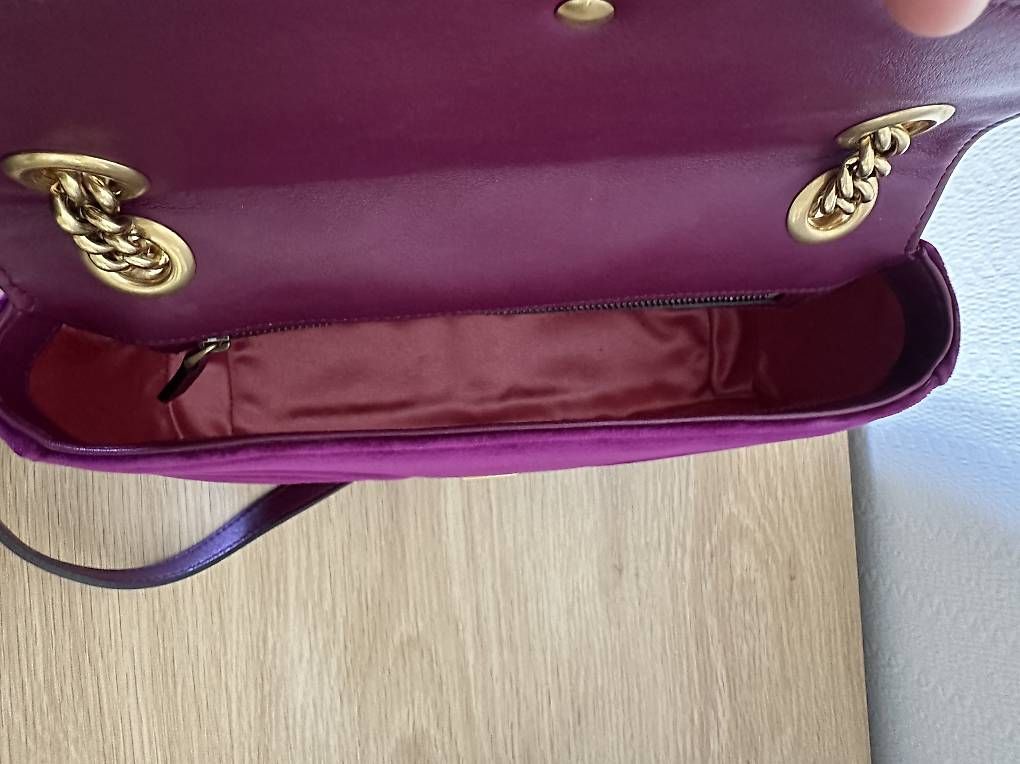 Borse da donna: Gucci Marmont Samttasche Lila – Usato da Bern venduto da ranine_praline 1