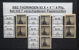 SBZ Thüringen speziel Mi-Nr.98X+Y Postfrisch Tadellos