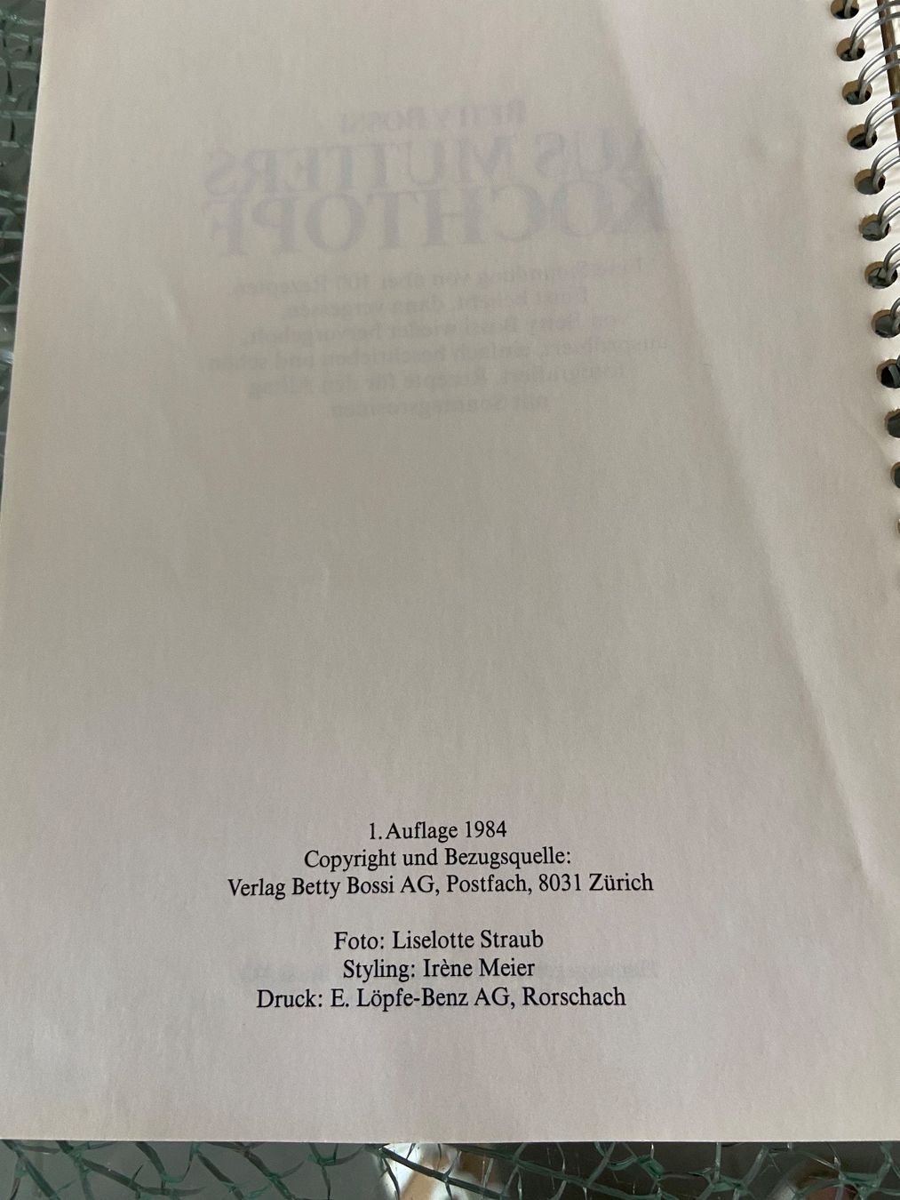 Libri: Aus Mutters Kochtopf Betty Bossi – Usato da Oftringen venduto da andrax 6