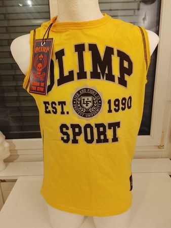 OLIMP TANK TOP GELB HERREN MUSKELSHIRT BODYBUILDING M NEU