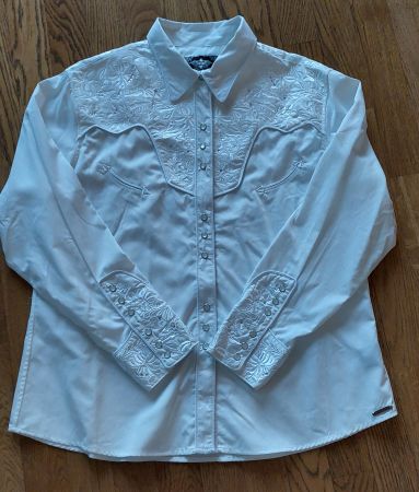 Bluse weiss Country-Style Stars & Stripes Hailey