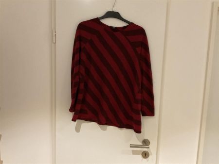 Pullover Weinrot - Schwarz Gr. L. Neuwertig