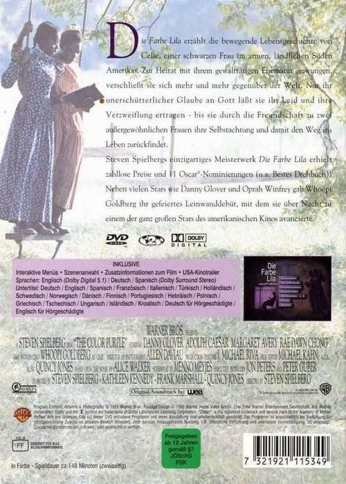 Tutti i DVDs: Die Farbe Lila – Nuovo (secondo la descrizione) da Volketswil venduto da Fraese1 1