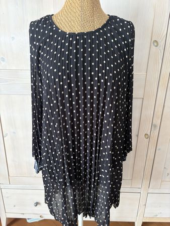 Plisse Kleid Gr.M, schwarz/weiss
