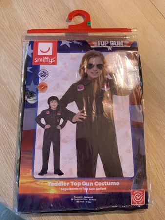 Top Gun Kinderkostüm Jumpsuit Khaki Grösse M neu