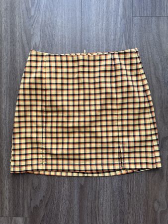 YELLOW PLAIDED SKIRT✨