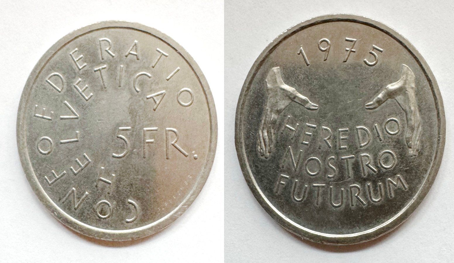 Tutti le monete: Sonder-Fünfliber 1975 – Usato da Eggenwil venduto da MarKae