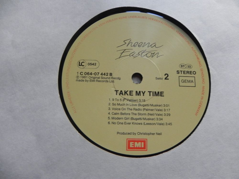LP brit. Pop Sängerin Sheena Easton 1981 Take me Time Kaufen auf Ricardo