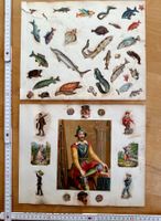 8 Seiten antike Oblaten Bilder ca. 1890 135 Jahre alt Weihn