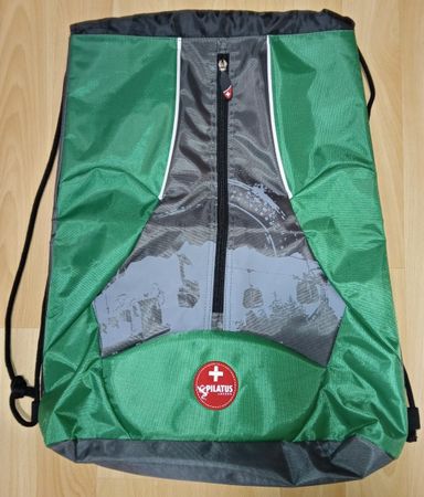 Pilatus Sporttasche Turnbeutel Beutel Rucksack grün grau