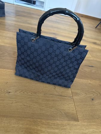 Gucci Bamboo GG Tote Bag Schwarz