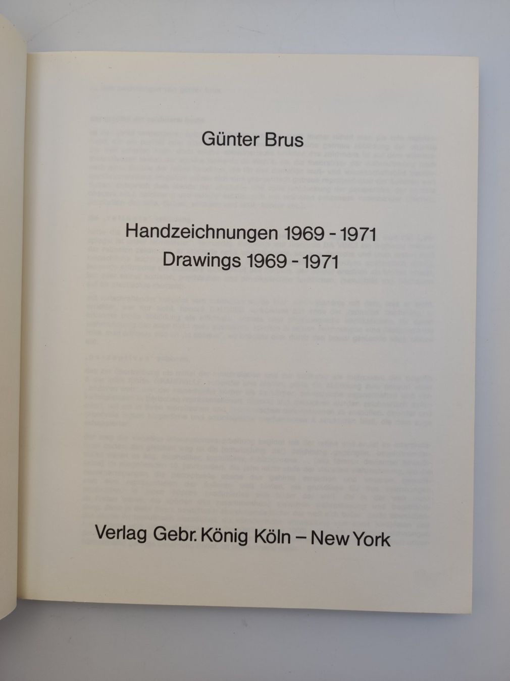 Libri: GÜNTER BRUS - HANDZEICHNUNGEN – Usato da Goldach venduto da Gaip