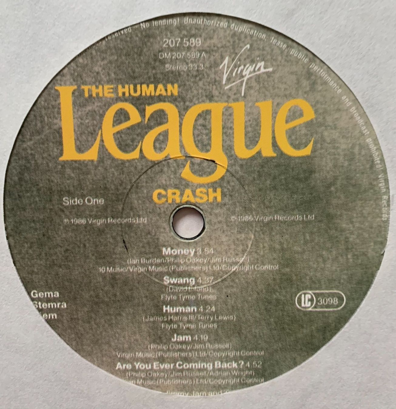 Schallplatten: HUMAN LEAGUE / CRASH – Gebraucht aus Sarnen von m-basic 3