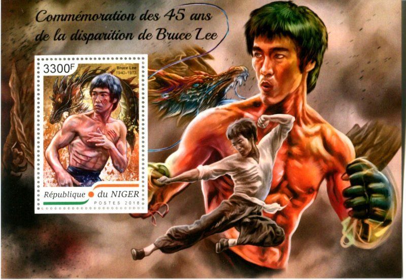 Tous les timbres: Block "Bruce Lee". Niger – Neuf avec emballage d'origine à Basel par Butsch5
