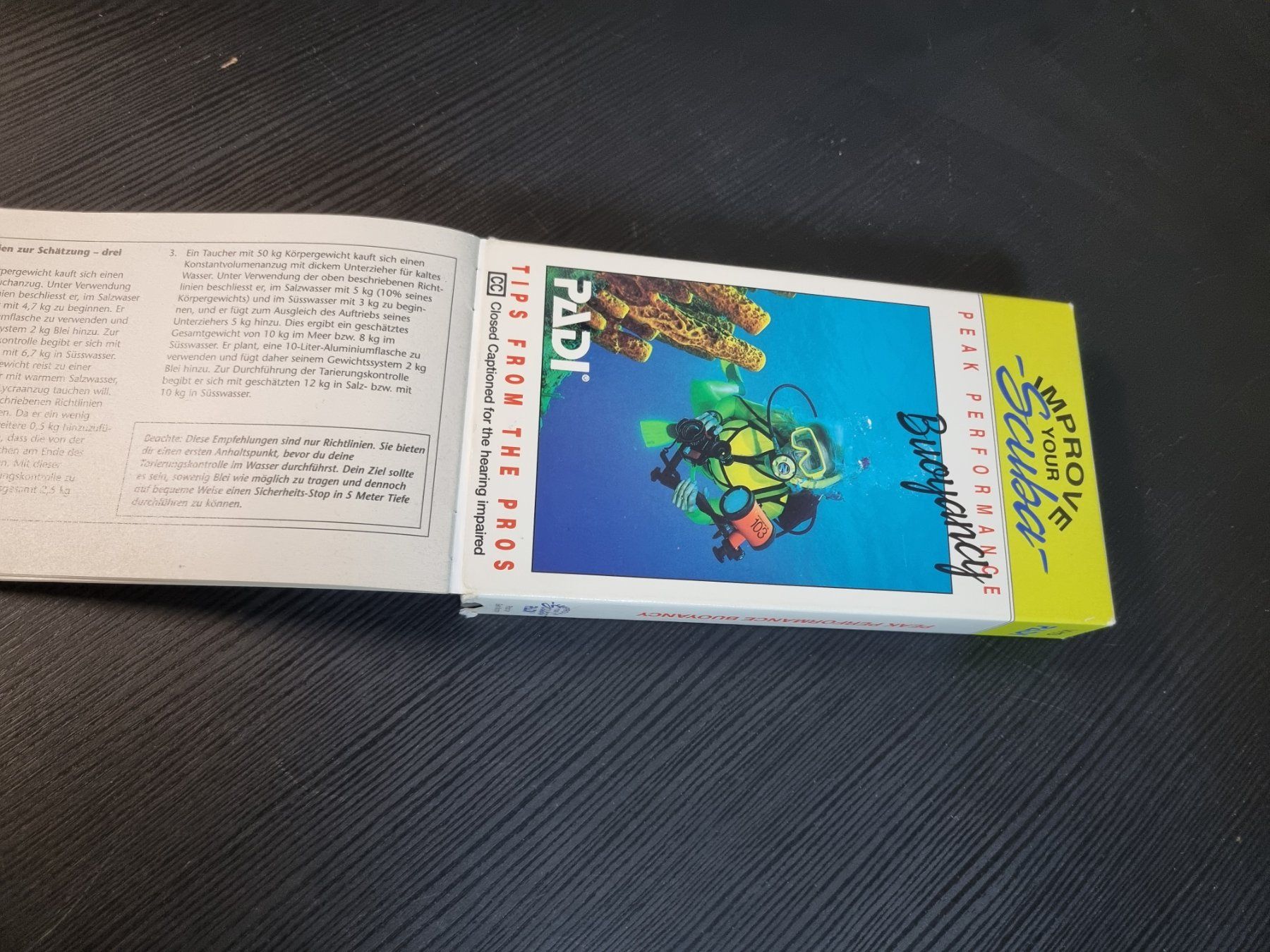 Tutti i VHS: PADI Tauchen Peak Performance Buoyancy VHS Kassette Deuts... – Usato da Waltenschwil venduto da Poggi24 3