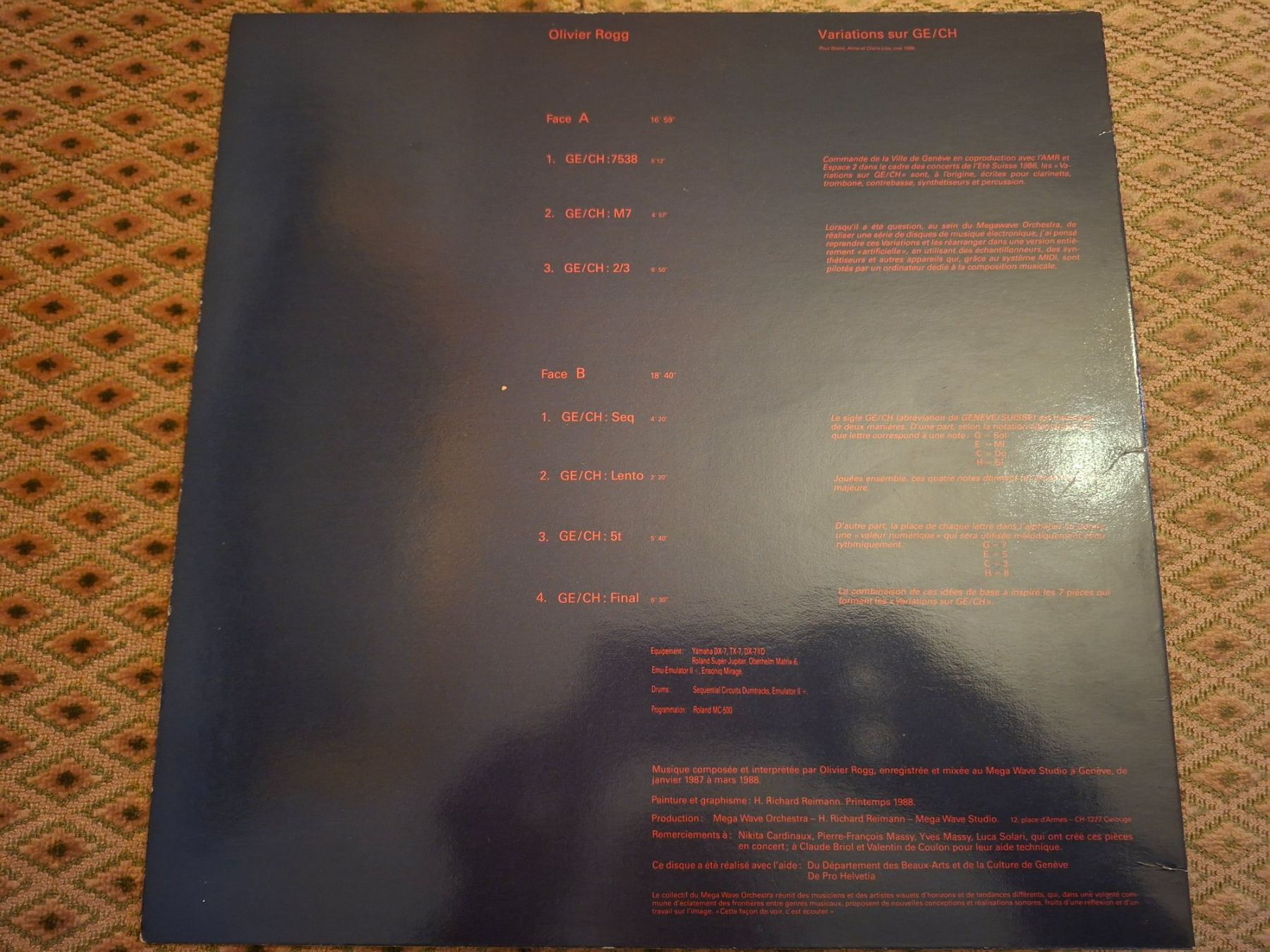 Dischi in vinile: Rare - Mega Wave Orchestra - Olivier Rogg - Variations GE/CH – Usato da Bernex venduto da Wannabehasbeen01 1