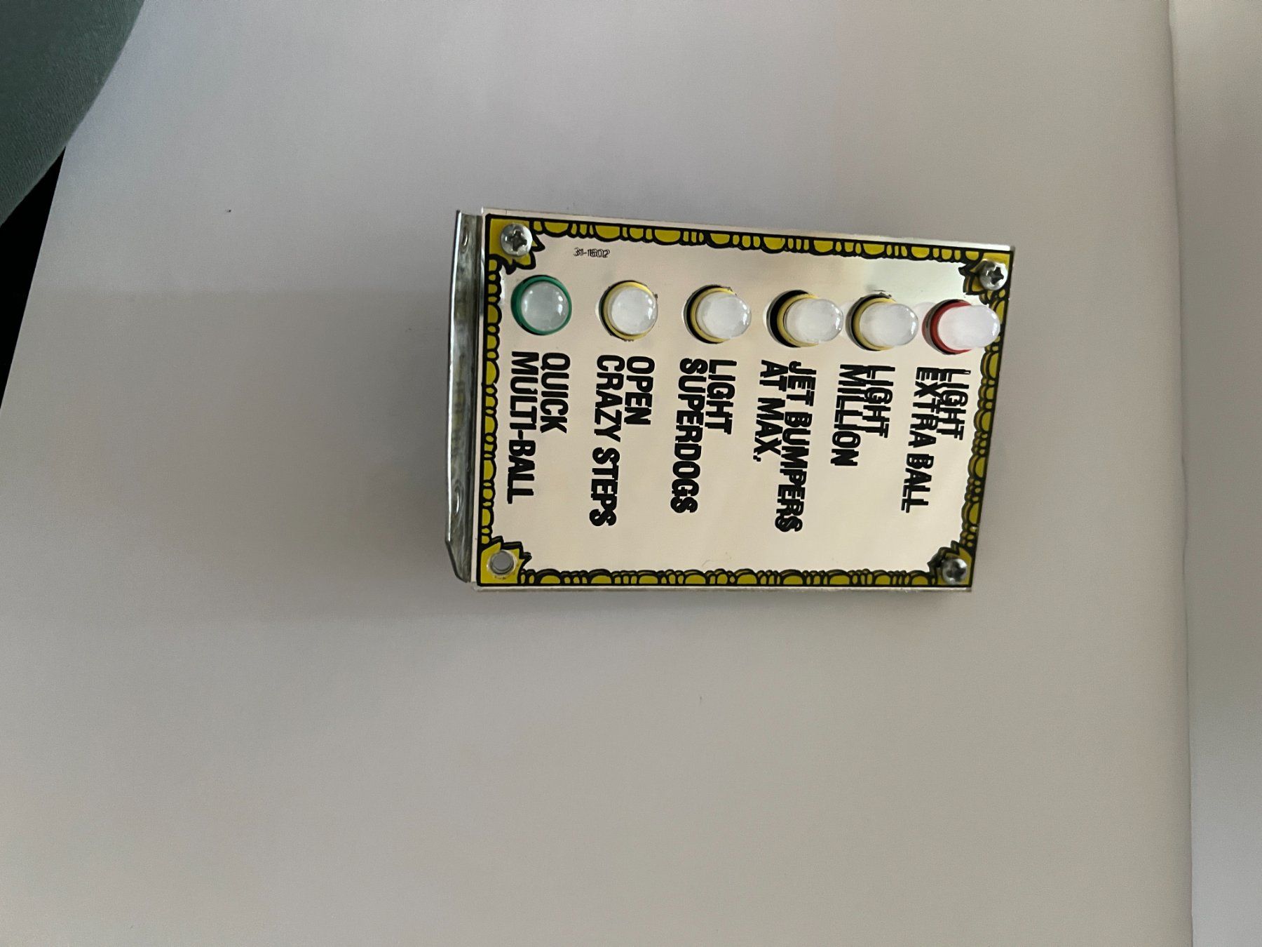 Williams Flipper: Flipper Funhouse Magic Mirror Lamp Board komplett – Usato da Winterthur venduto da Ozz0