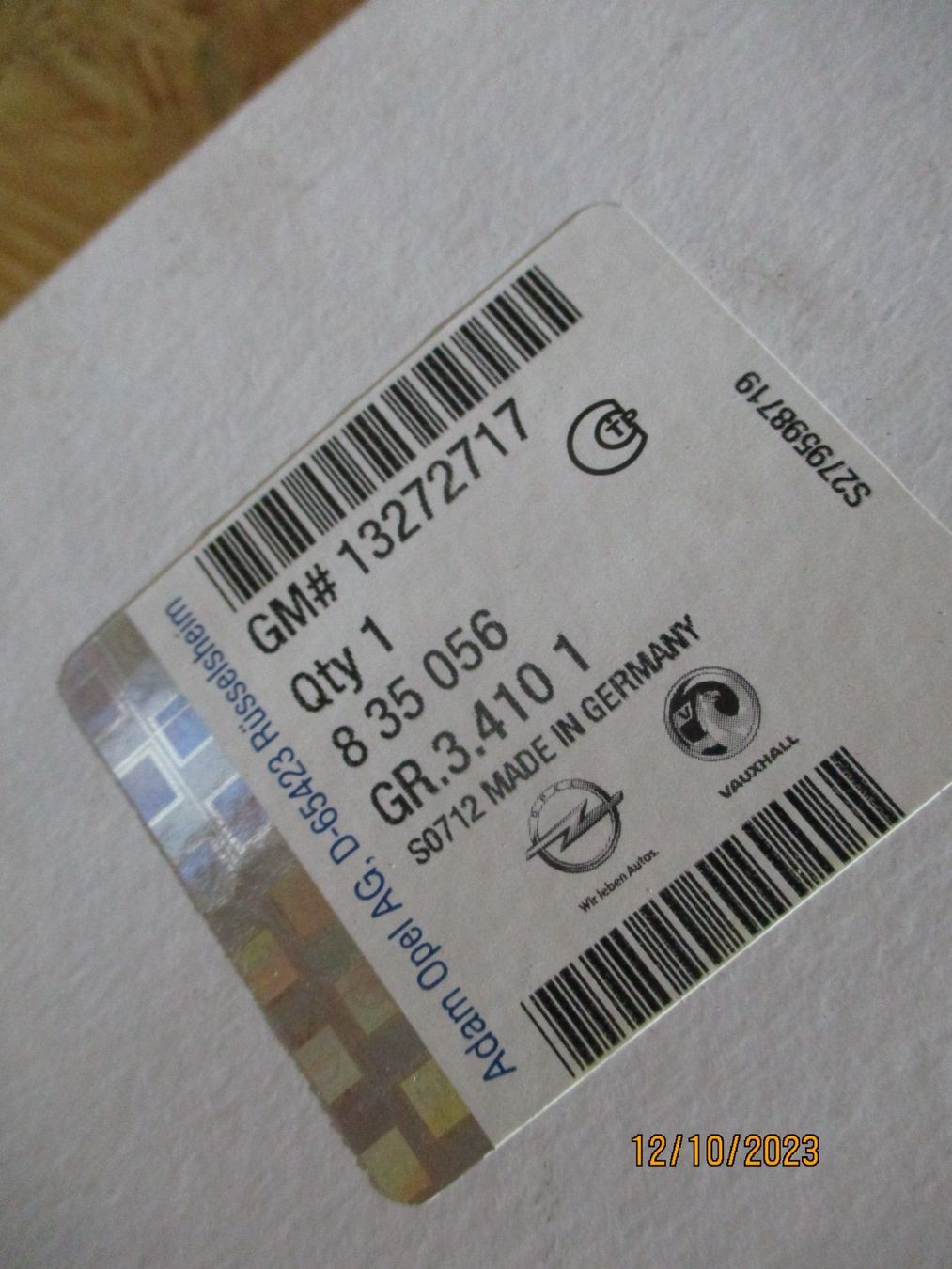 Opel Tutti pezzi di ricambio auto: LF 835056 OPEL GM NEUTEILE LUFTFILTER – Nuovo e nell'imballaggio originale da Langnau i. E. venduto da Superseven69 1