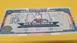 Haiti 10 Gourdes Geldschein, Jahr 2000, Top