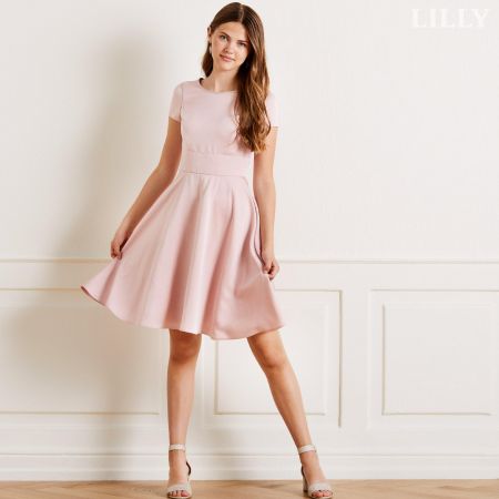 Abendkleid / Festkleid rosa kurz Grösse 38