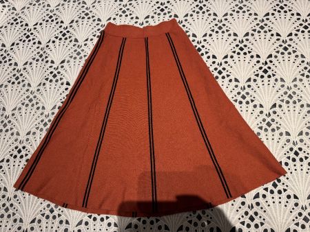 Herbst Winter Jupe Rock Frühling Herbst Orange Schwarz 62cm