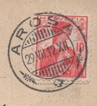 Ansichtskarten: Arosa  Plessur  1912 – Gebraucht aus Aarau von kufi44 2