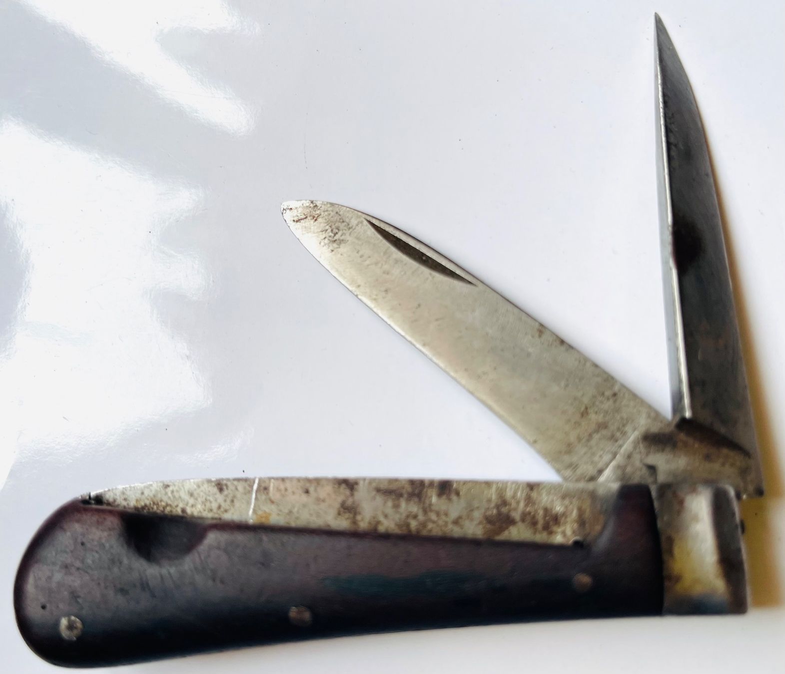 Coltelli tascabile: Altes Sackmesser, 2 Klingen mit Holzgriff – Usato da Basel venduto da TOMFAN