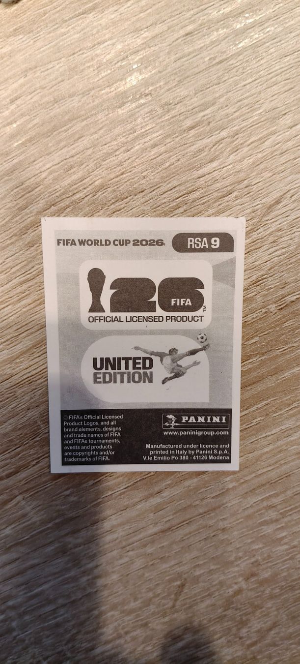 Panini Cartes à collectionner: FIFA World Cup 2026 / RSA 9 – Neuf (Voir description) à Plan-les-Ouates par col_vq9g 1