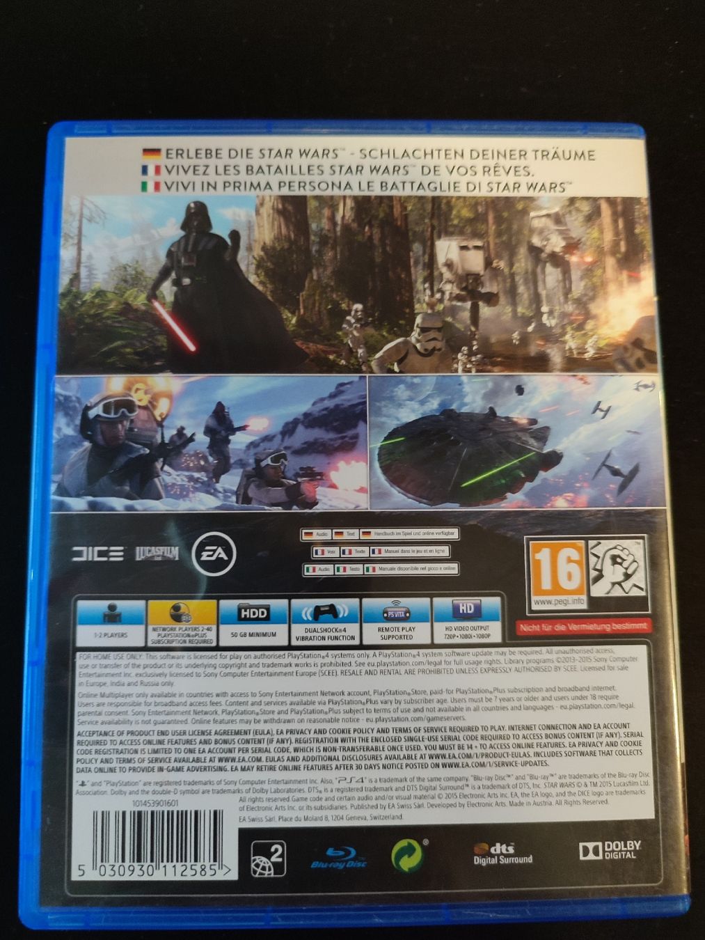 Sony Giochi: Star Wars Battlefront PS4 Game Disc + Case – Usato da Martigny venduto da Errika 1