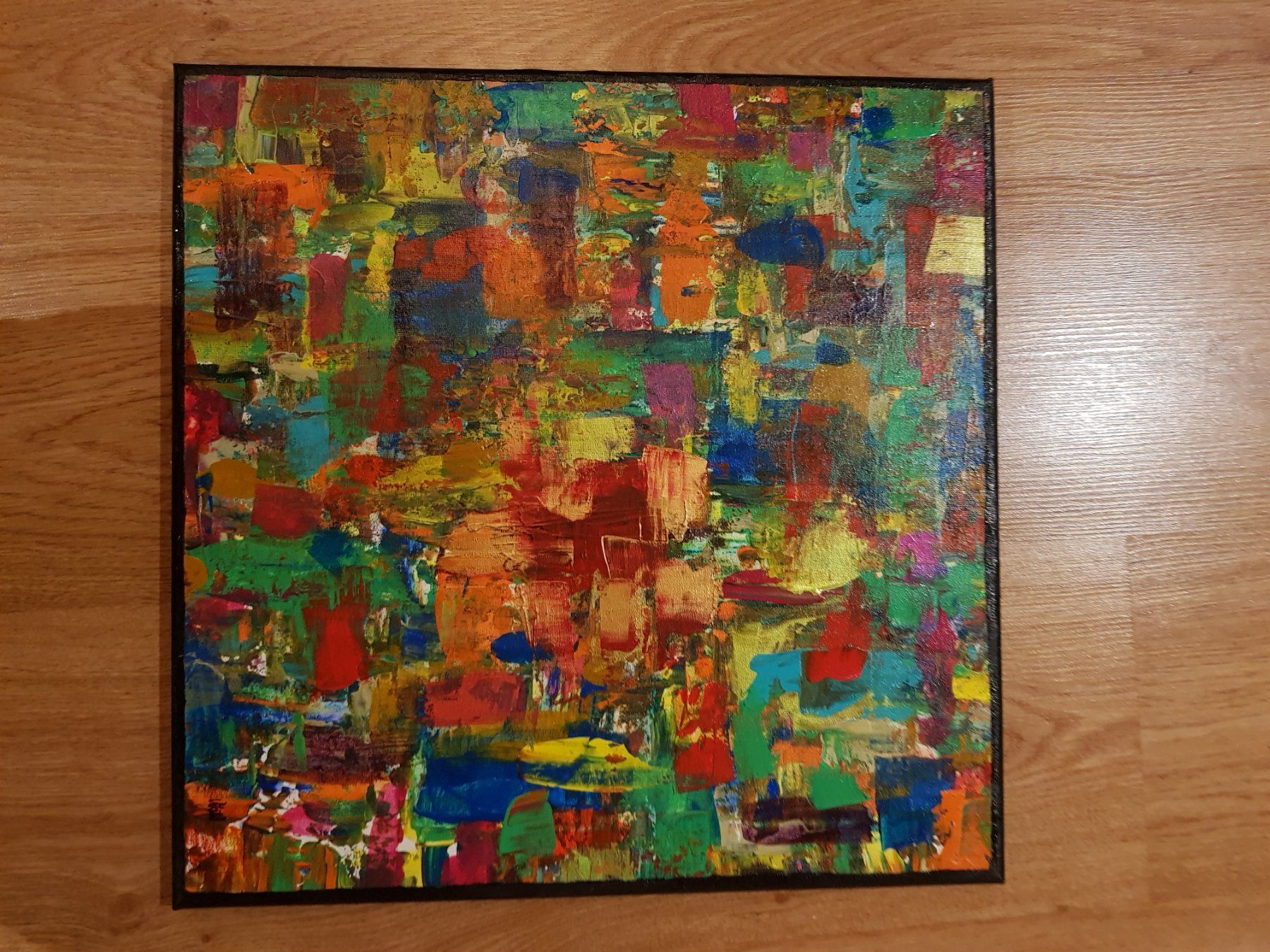 Dipinti: Painting: "Life's Layers", 40 x 40 cm canvas frame – Nuovo e nell'imballaggio originale da Turbenthal venduto da viw_48fr