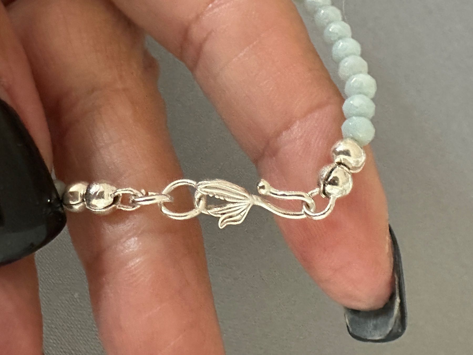 Colliers: Amazonitkette mit Silber 45 cm – Neuf avec emballage d'origine à Niederglatt ZH par Silberschmuck-design 2