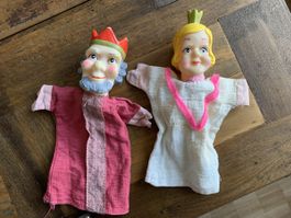 Marionnettes vintage roi et reine, pour collectionneur