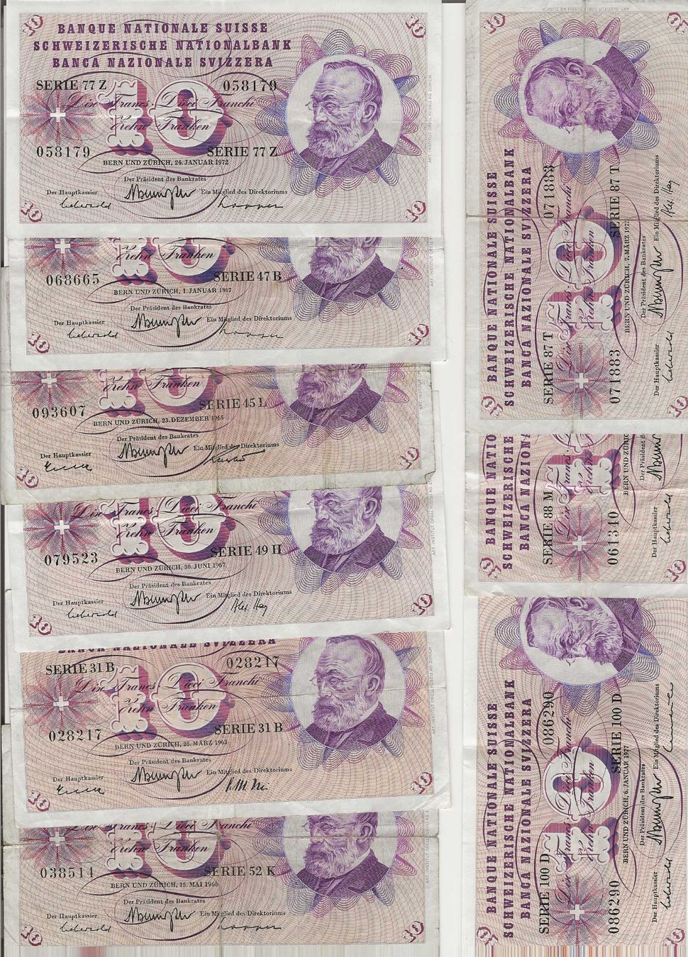 Banconote: Billet de banque Suisse de 10.-- – Usato da Sorvilier venduto da carose01
