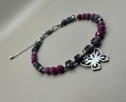 ✨Rubin und Koldrieryt Handgefertigtes Armband aus Naturstein