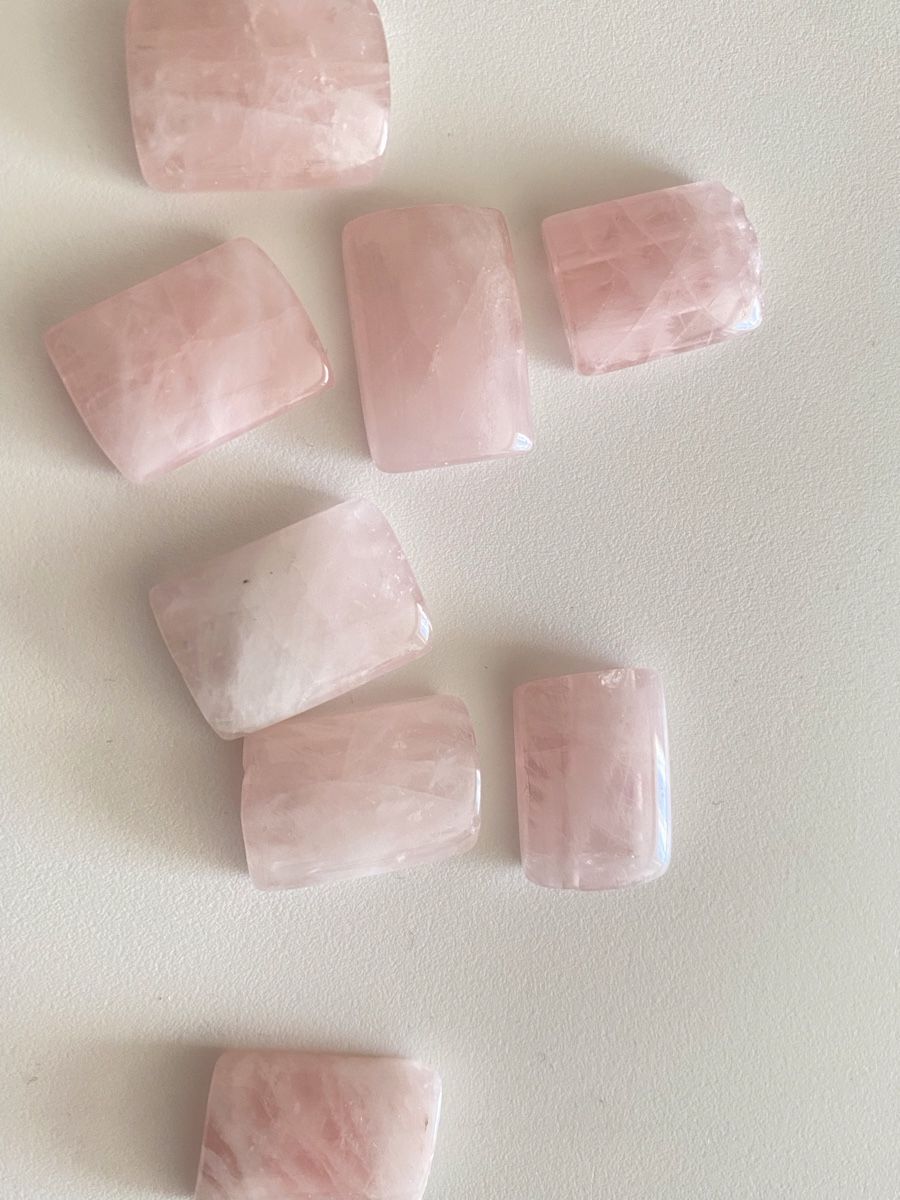 Pietre preziose: Quartz rose, lot de 8 perles rectangulaires – Nuovo (secondo la descrizione) da Le Noirmont venduto da Fanny_ 2