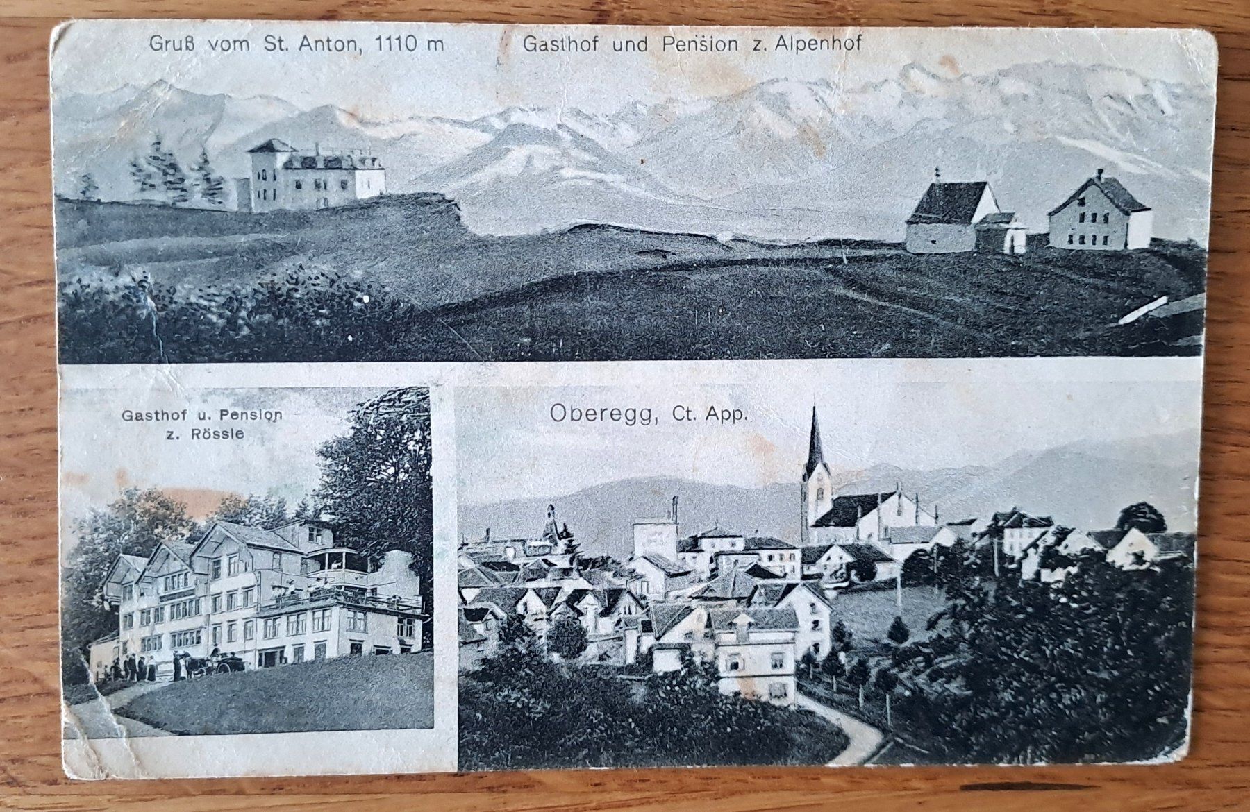 Cartoline postali: Ansichtskarte St. Anton Oberegg 1916 – Usato da Speicherschwendi venduto da allowed-crime