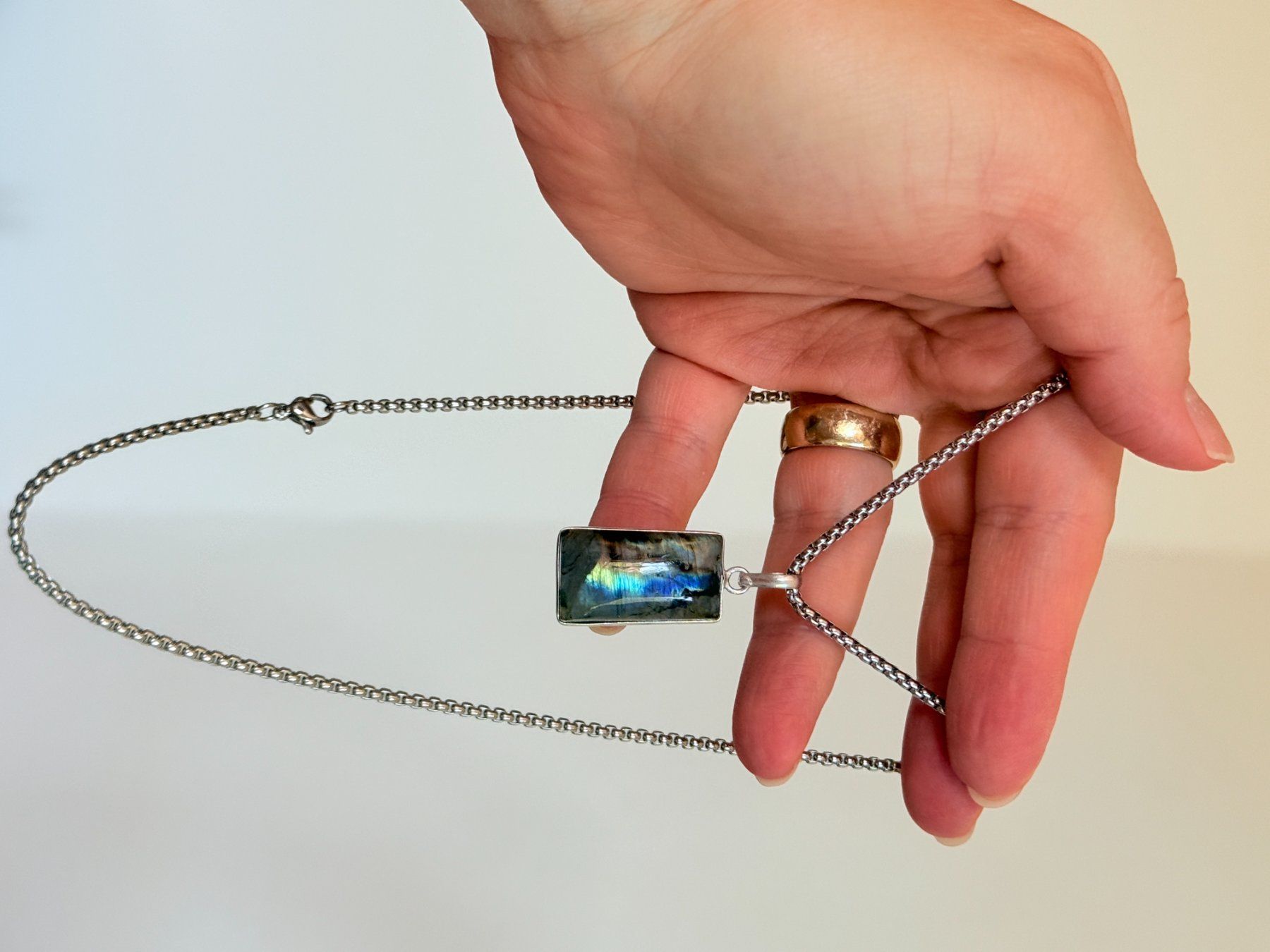 Catenine: Collier avec Labradorite – Nuovo e nell'imballaggio originale da Genève venduto da AWWA 1