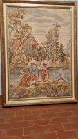 Französischer Vintage Wandteppich / Gobelin mit Rahmen