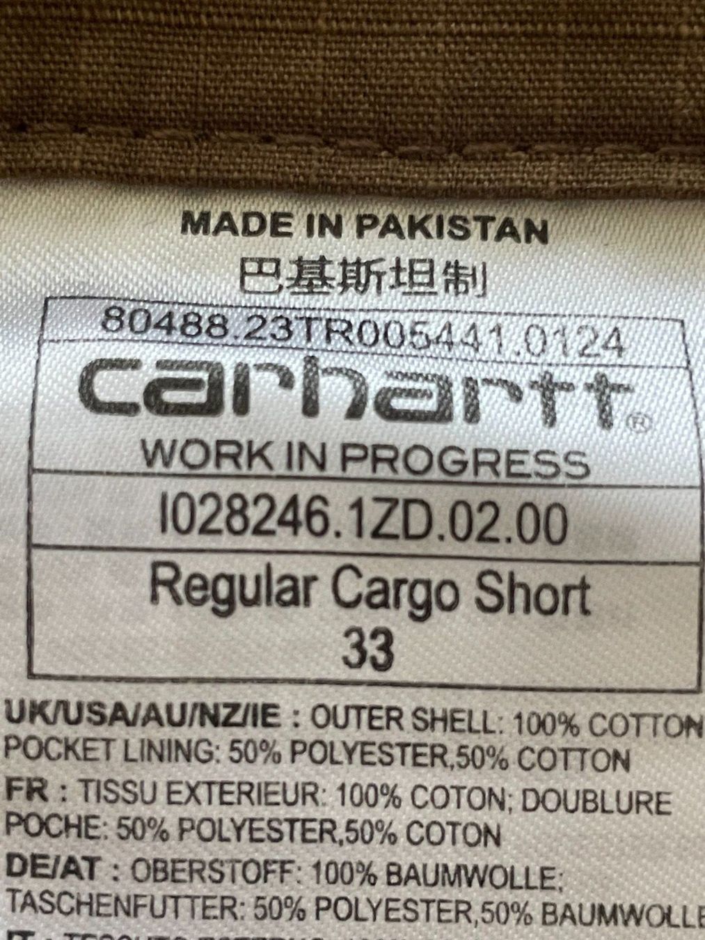 Carhartt Pantaloni: Carhartt Regular Cargo Short 33 – Nuovo (secondo la descrizione) da Embrach venduto da Pasimoki 1