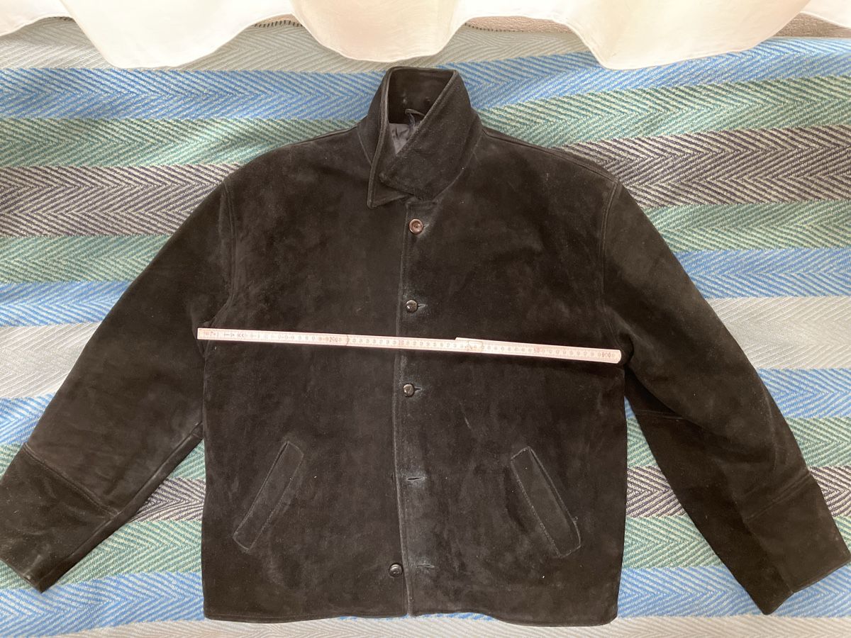 Giacche: Schwarze Wildlederjacke von Trapper USA Gr. L – Usato da Aesch BL venduto da Vondenbienen 7