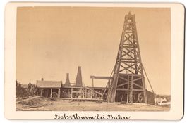 Fotografie Baku, Rohöl Bohrturm der Fir